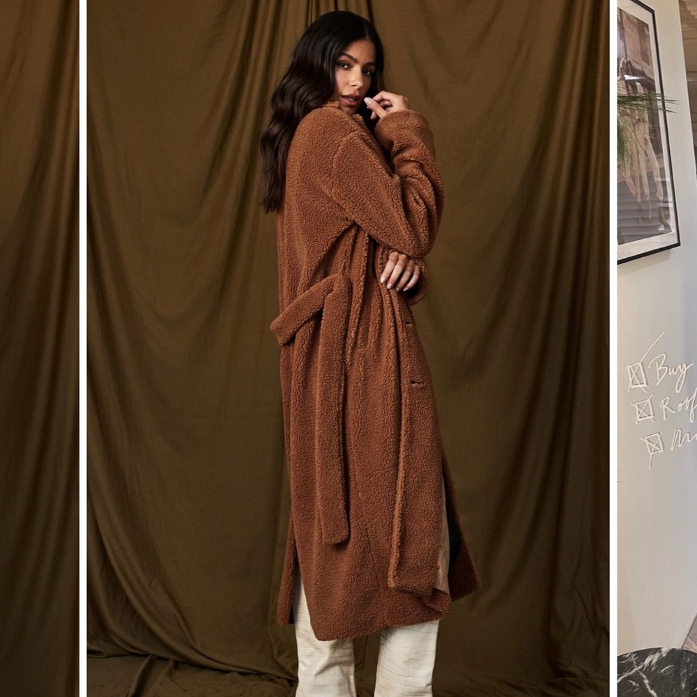 SERENA CAMEL SHERPA JACKET